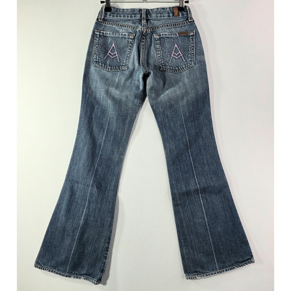 7 for All Mankind Womens Size 26x27 Bootcut Jeans Blue Denim A-Pocket